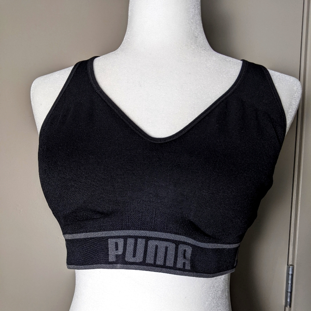 Puma racer back pull on shorts bra